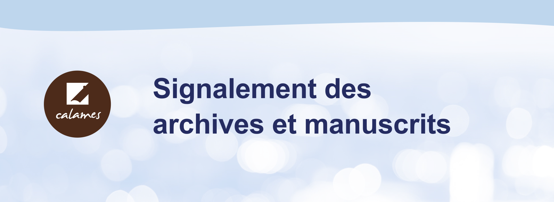 Catalogage des archives et manuscrits